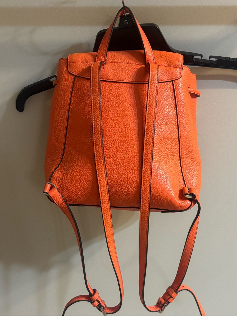 Kate Spade Orange Pebbled Leather Backpack - Picture 2 of 2